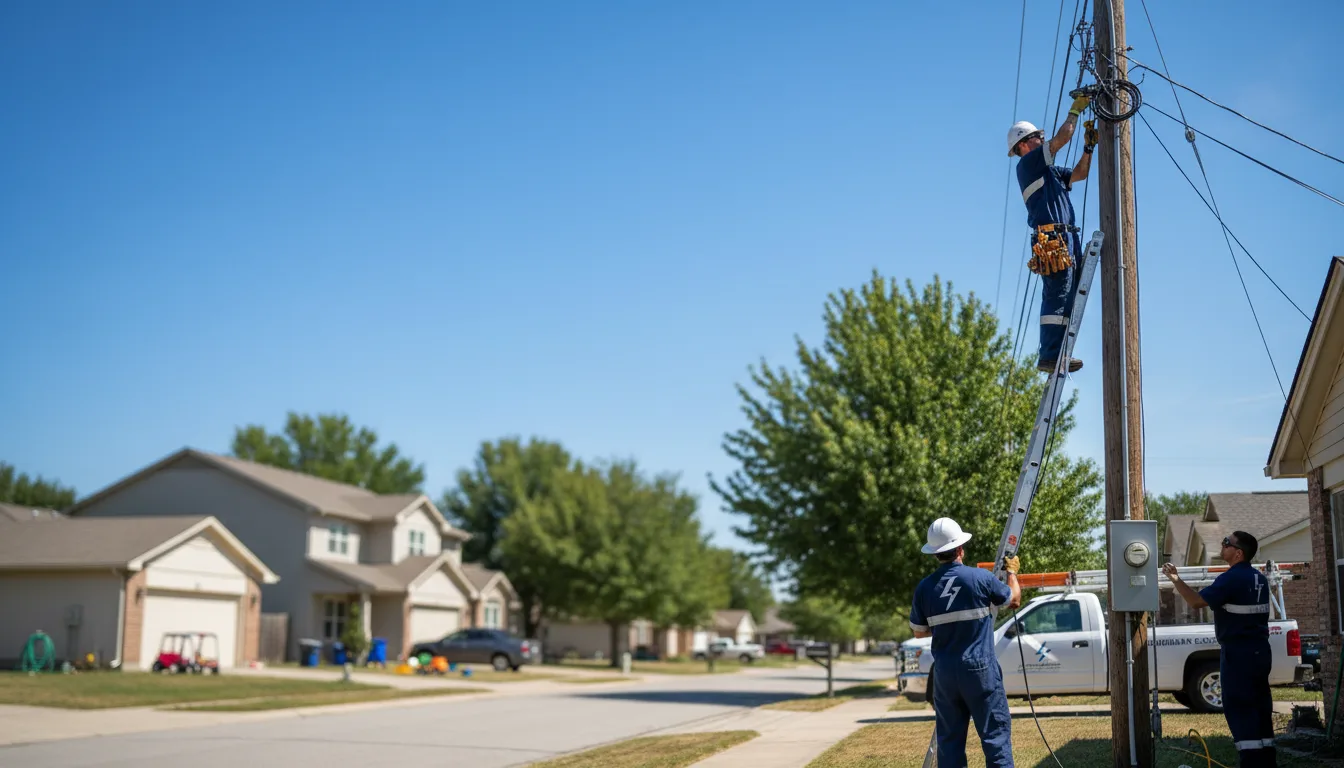 Residential electrician providing installation services in Fairmont, OK